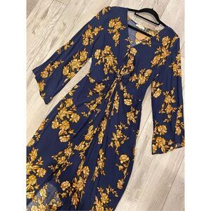 Promesa elegant, navy and gold dress size M